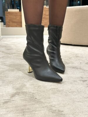 Bota Ayla Salto Metalizado no Dourado