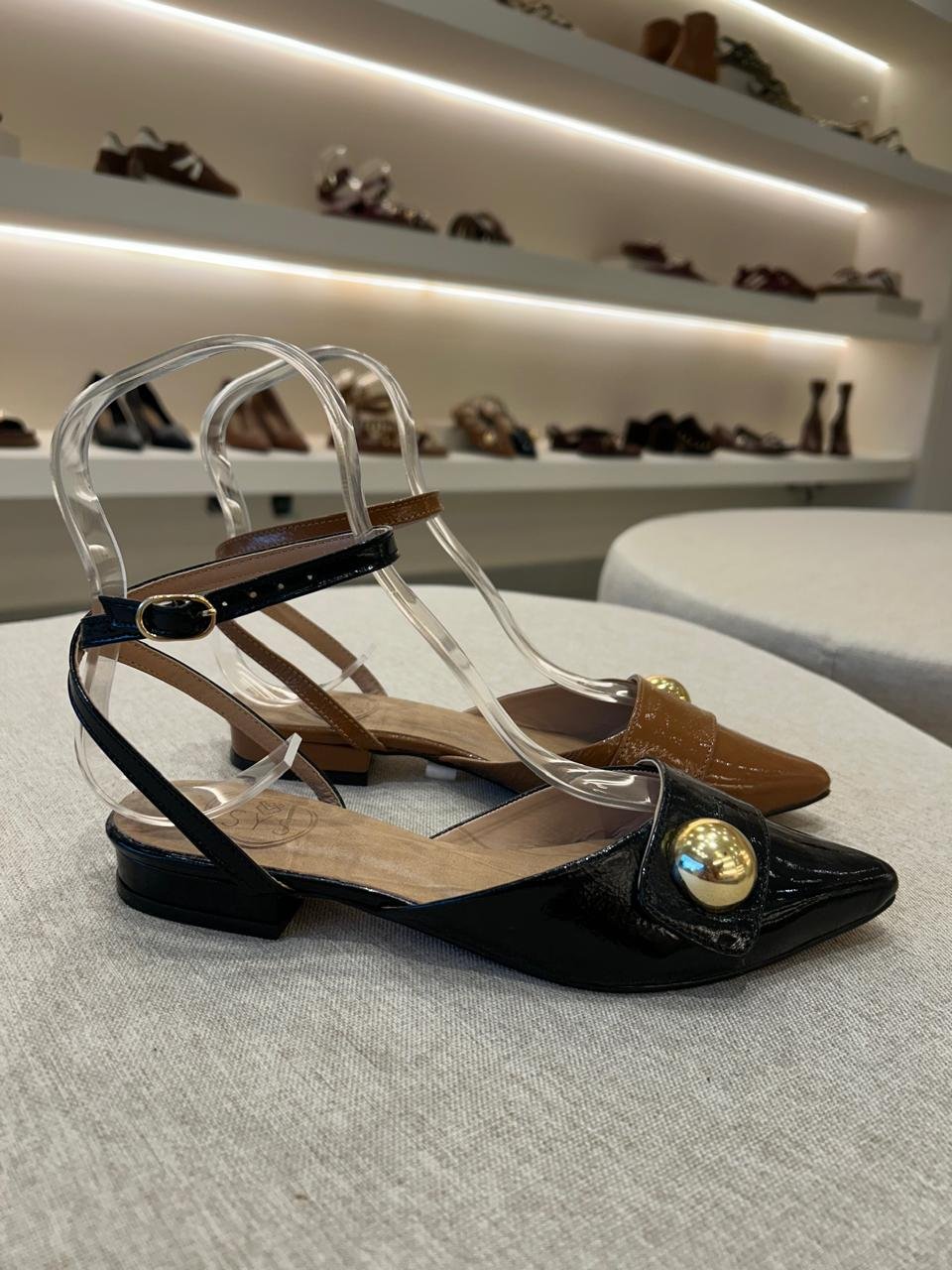 Slingback Verniz Esfera